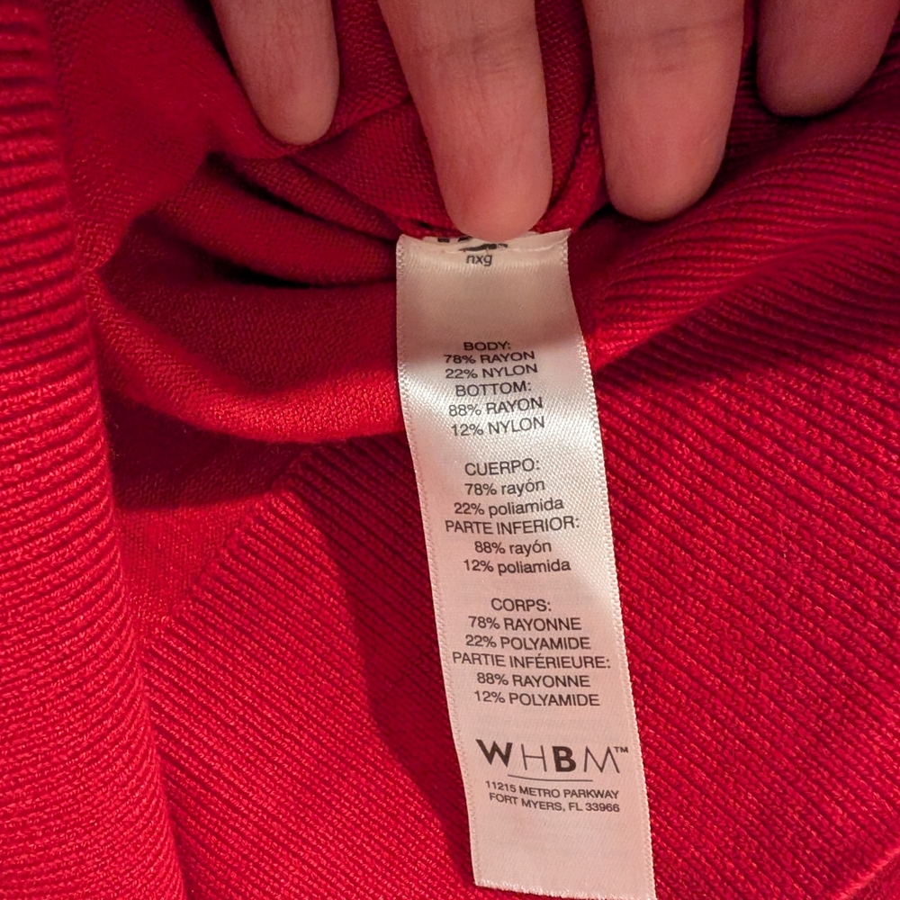 Women's Red Twist-Front Top - Picture 6 of 6